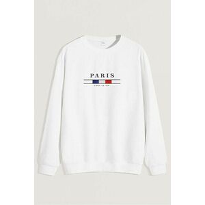Mikina, Barva Bílá, s Potiskem Paris La Vie obraz