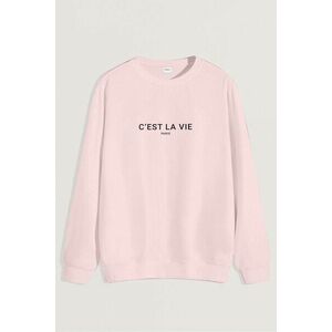 Mikina, Barva Růžová, s Potiskem C Est La Vie obraz