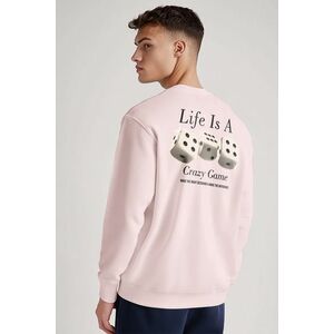 Mikina, Barva Růžová, s Potiskem Life Is A Game obraz