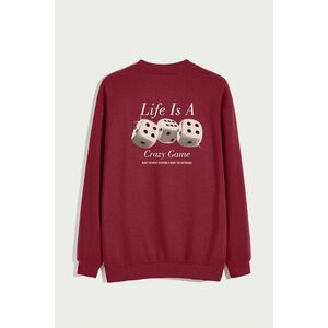 Mikina, Barva Bordó, s Potiskem Life Is A Game obraz