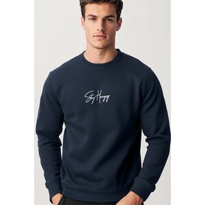 Mikina, Barva Modrá, s Potiskem Stay Hungry obraz