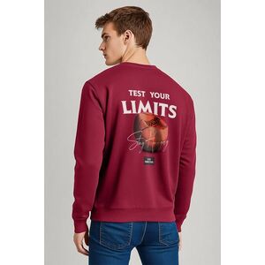 Mikina, Barva Bordó, s Potiskem Stay Hungry obraz