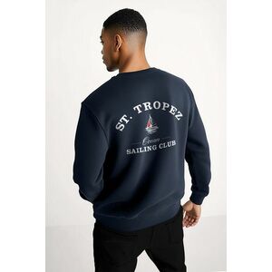 Mikina, Barva Modrá, s Potiskem St. Tropez Sailing Club obraz