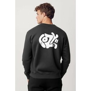 Mikina, Barva Železitě Šedá, s Potiskem Cozy obraz