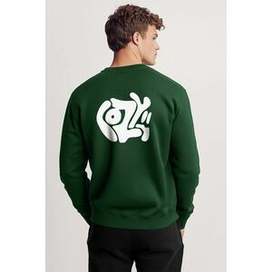 Mikina, Barva Zelená, s Potiskem Cozy obraz