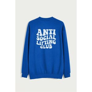 Mikina, Barva Modrá Elektrická, s Potiskem Antisocial Lifting Club obraz