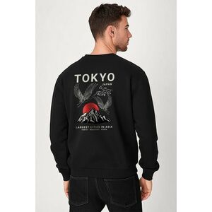 Mikina, Barva Černá, s Potiskem Japanese Sunset obraz