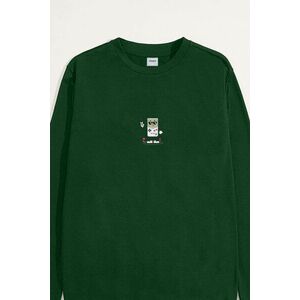 Mikina, Barva Zelená, s Potiskem 90s Retro Culture obraz