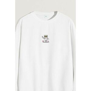 Mikina, Barva Bílá, s Potiskem 90s Retro Culture obraz