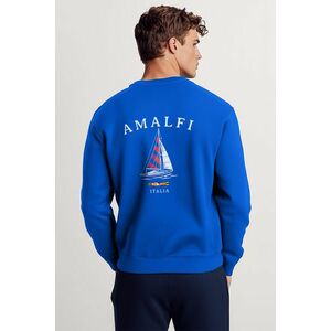 Mikina, Barva Modrá Elektrická, s Potiskem Amalfi obraz