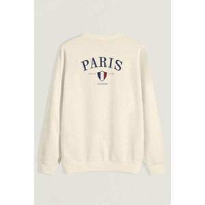 Mikina, Barva Ekru, s Potiskem Paris XXXIII Bold obraz