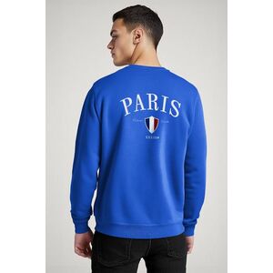 Mikina, Barva Modrá Elektrická, s Potiskem Paris XXXIII Bold obraz