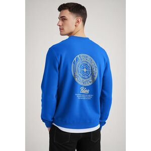 Mikina, Barva Modrá Elektrická, s Potiskem Polaris obraz