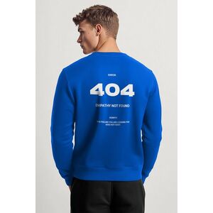 Mikina, Barva Modrá Elektrická, s Potiskem Empathy Not Found obraz