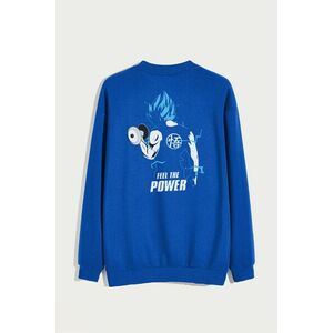 Mikina, Barva Modrá Elektrická, s Potiskem Saiyan God Power obraz