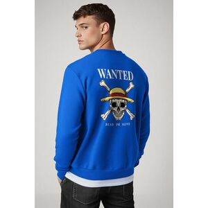 Mikina, Barva Modrá Elektrická, s Potiskem Wanted Dead Or Alive obraz
