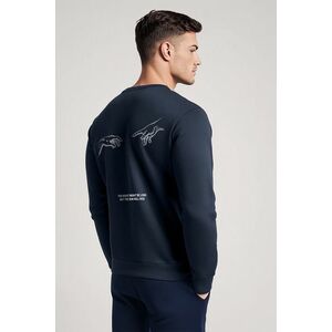 Mikina, Barva Modrá, s Potiskem Rise and Shine obraz