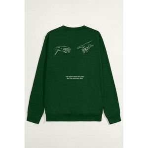 Mikina, Barva Zelená, s Potiskem Rise and Shine obraz