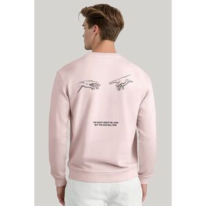 Mikina, Barva Růžová, s Potiskem Rise and Shine obraz