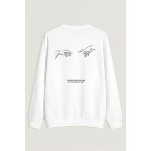 Mikina, Barva Bílá, s Potiskem Rise and Shine obraz