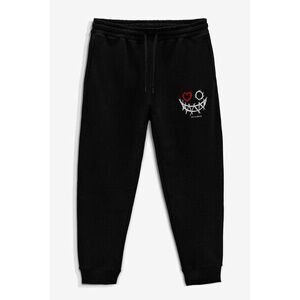 Tepláky Jogger , Barva Černá, s Potiskem Why So Serious obraz