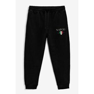 Tepláky Jogger , Barva Černá, s Potiskem Napoli obraz