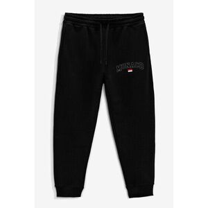 Tepláky Jogger , Barva Černá, s Potiskem Monaco Flag obraz