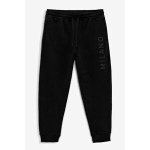 Tepláky Jogger , Barva Černá, s Potiskem Big Milano Grey obraz