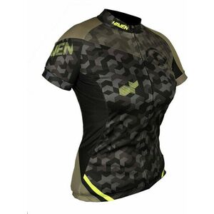 HAVEN Cyklistický dres s krátkým rukávem - SINGLETRAIL WOMEN - zelená/žlutá M obraz
