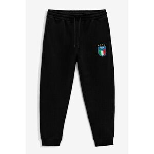 Tepláky Jogger , Barva Černá, s Potiskem Calcio obraz