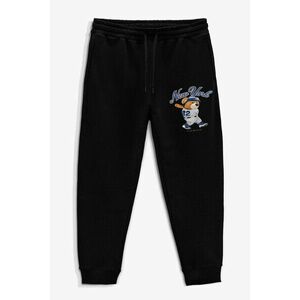 Tepláky Jogger , Barva Černá, s Potiskem Baseball Teddy obraz