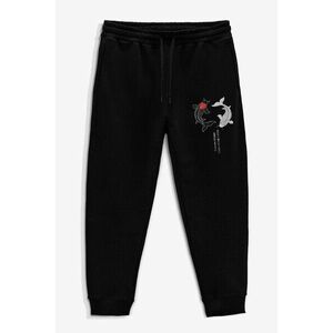 Tepláky Jogger , Barva Černá, s Potiskem Yin Yang Koi Fish obraz