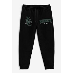 Tepláky Jogger , Barva Černá, s Potiskem Brooklyn NYC obraz