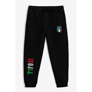 Tepláky Jogger , Barva Černá, s Potiskem Calcio obraz