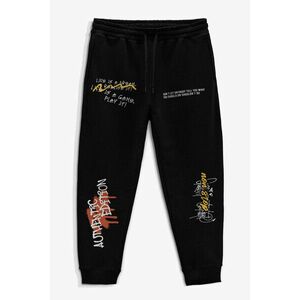 Tepláky Jogger , Barva Černá, s Potiskem Life is a Game obraz