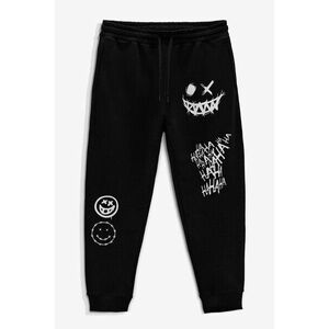 Tepláky Jogger , Barva Černá, s Potiskem Why So Serious obraz