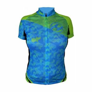 HAVEN Cyklistický dres s krátkým rukávem - SINGLETRAIL WOMEN - modrá/zelená 3XL obraz