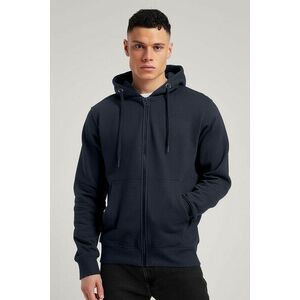 Mikina s Kapucí na Zip, Barva Modrá, s Potiskem Basic Zipper obraz