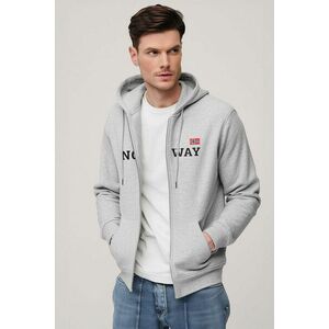Mikina s Kapucí na Zip, Barva Šedá, s Potiskem Norway Expedition obraz