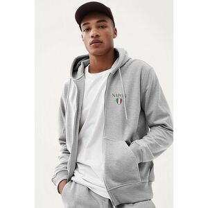 Mikina s Kapucí na Zip, Barva Šedá, s Potiskem Napoli obraz
