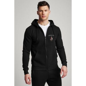 Mikina s Kapucí na Zip, Barva Černá, s Potiskem Amalfi Coast obraz