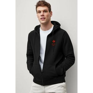 Mikina s Kapucí na Zip, Barva Černá, s Potiskem Whistler Club Red obraz