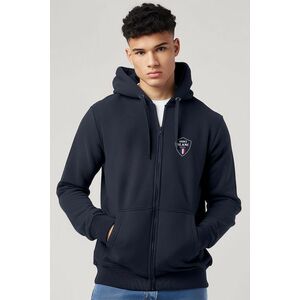 Mikina s Kapucí na Zip, Barva Modrá, s Potiskem Mont Blanc Flag obraz