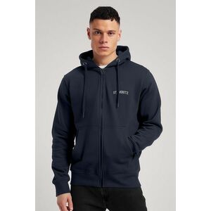 Mikina s Kapucí na Zip, Barva Modrá, s Potiskem St. Moritz obraz