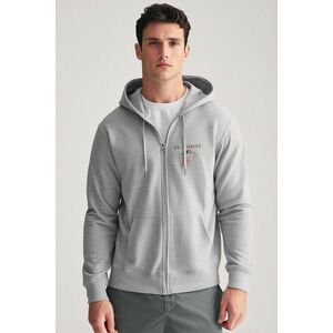 Mikina s Kapucí na Zip, Barva Šedá, s Potiskem St. Moritz Swiss Ski Club obraz