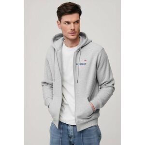 Mikina s Kapucí na Zip, Barva Šedá, s Potiskem Norway obraz
