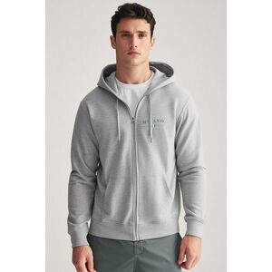 Mikina s Kapucí na Zip, Barva Šedá, s Potiskem Milano Italia Minimal obraz