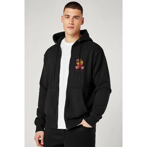 Mikina s Kapucí na Zip, Barva Černá, s Potiskem Alley Oop Teddy obraz