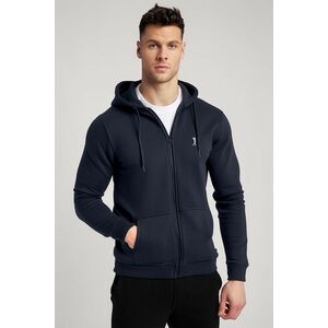 Mikina s Kapucí na Zip, Barva Modrá, s Potiskem Golf Swing Logo obraz