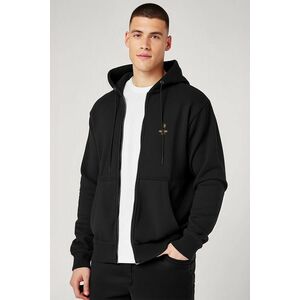 Mikina s Kapucí na Zip, Barva Černá, s Potiskem Bee King obraz